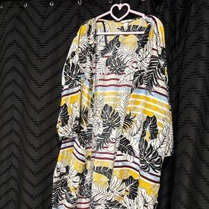 H&M Floral Striped Kimono